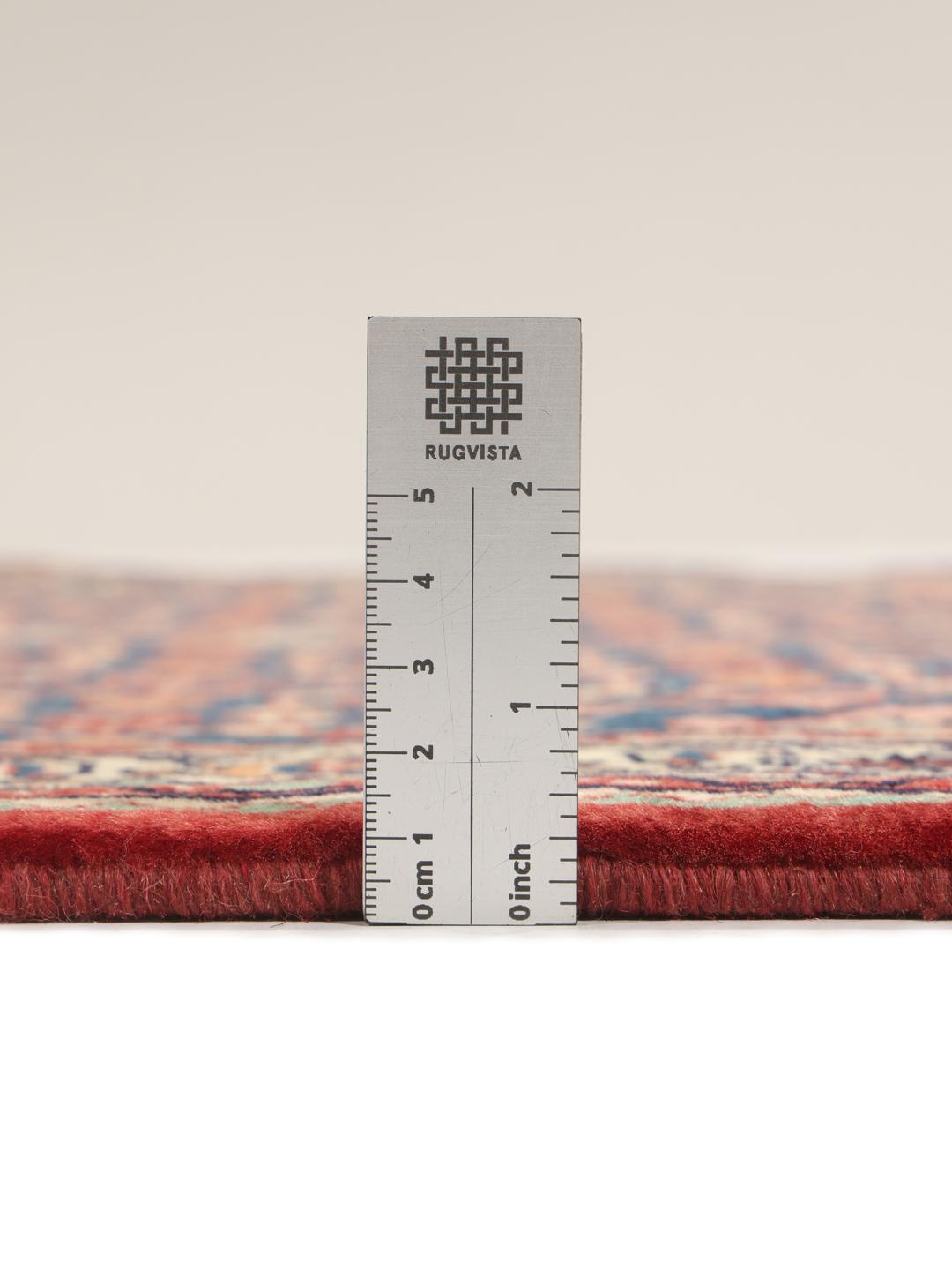 Hand-knotted Bidjar rug from the Middle East in blue and red tones