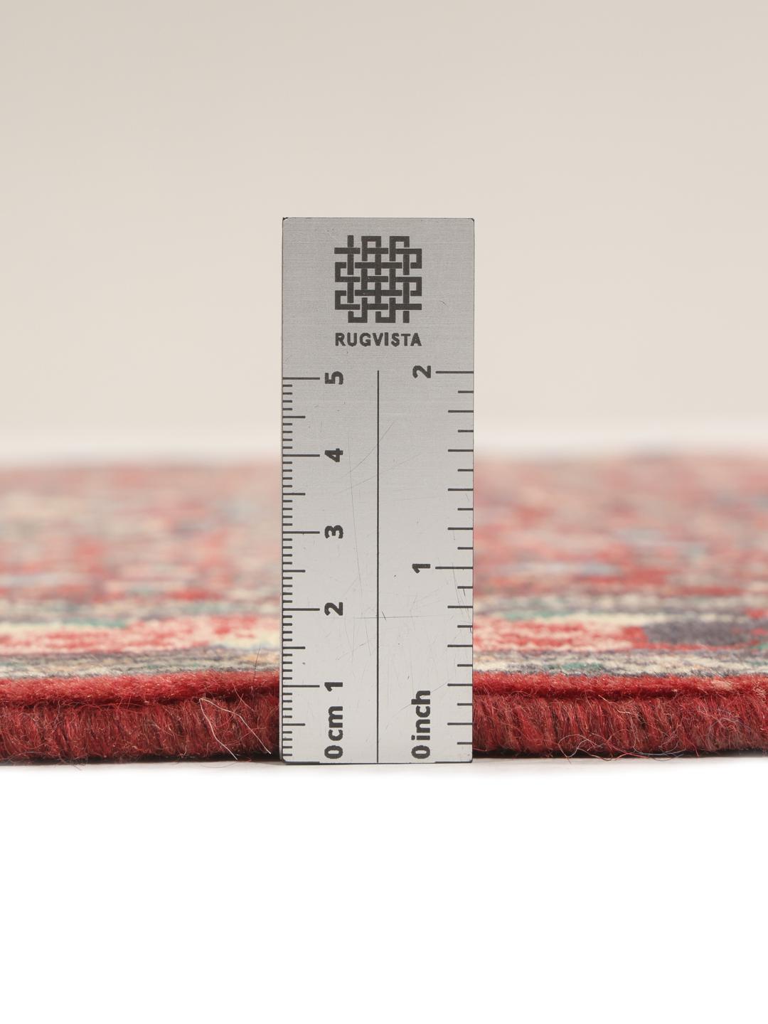Hand-knotted Bidjar rug from the Middle East in deep red and blue tones