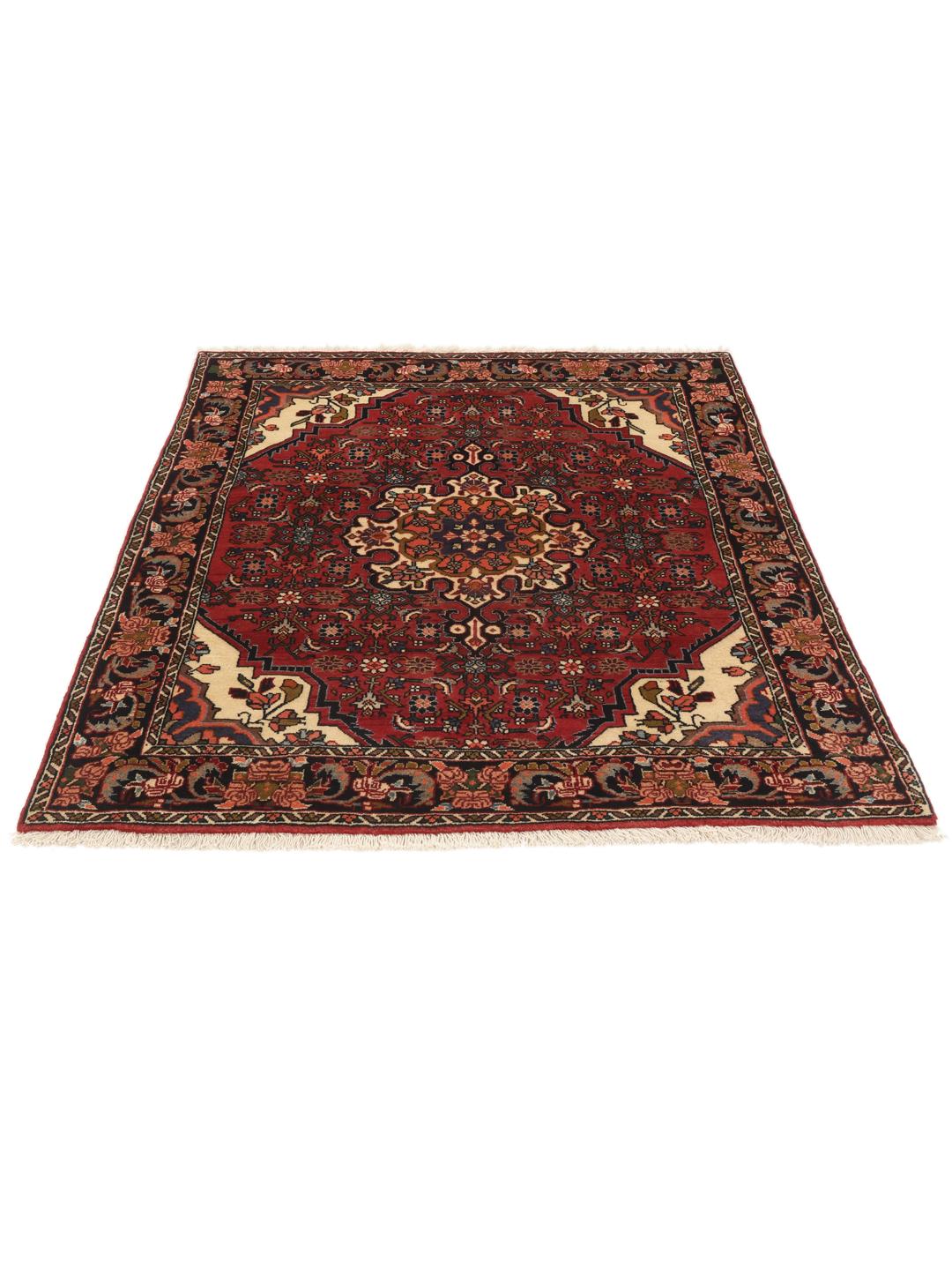 Hand knotted Bidjar rug from the Middle East in deep red tones