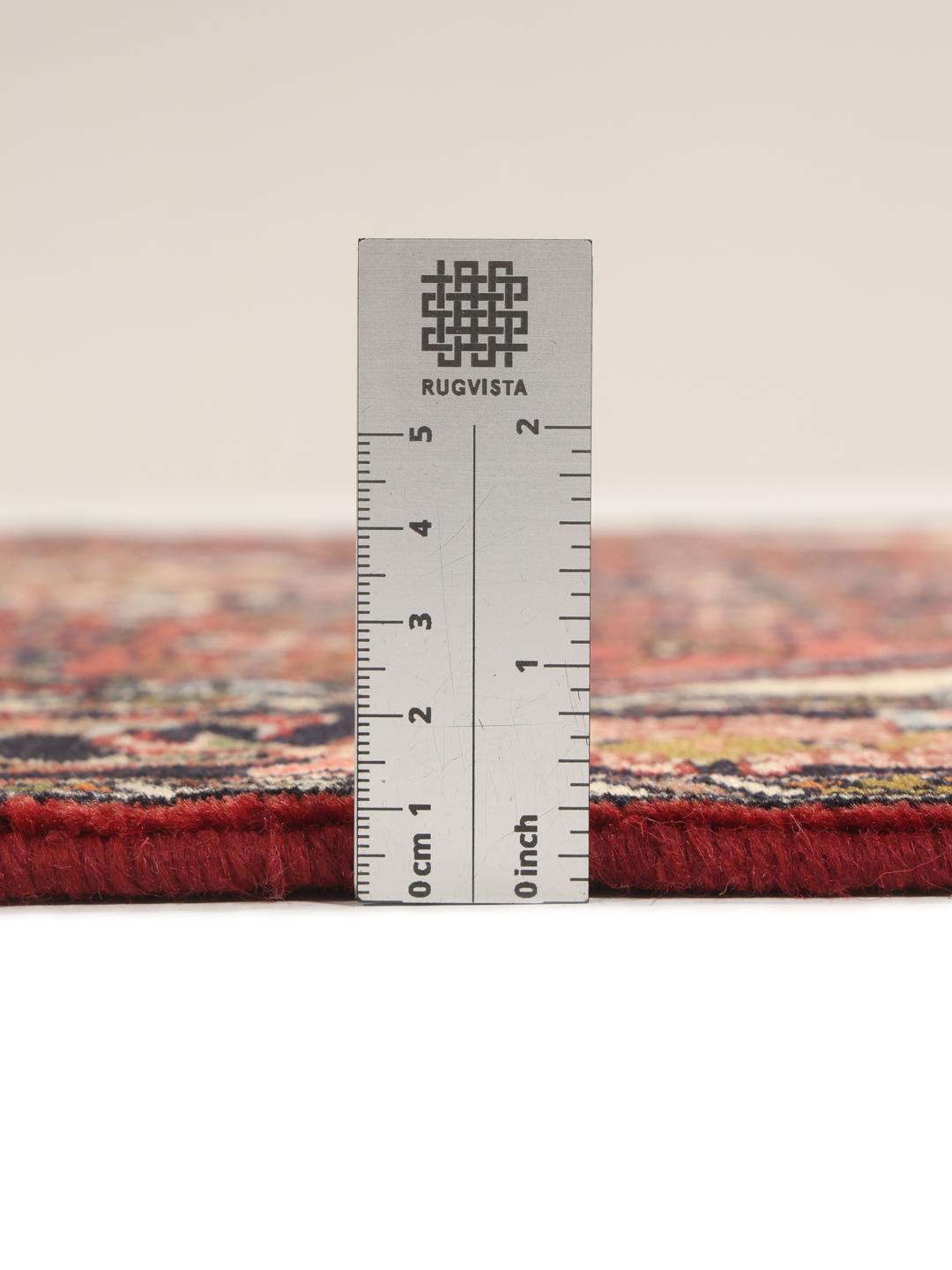 Hand knotted Bidjar rug from the Middle East in deep red tones