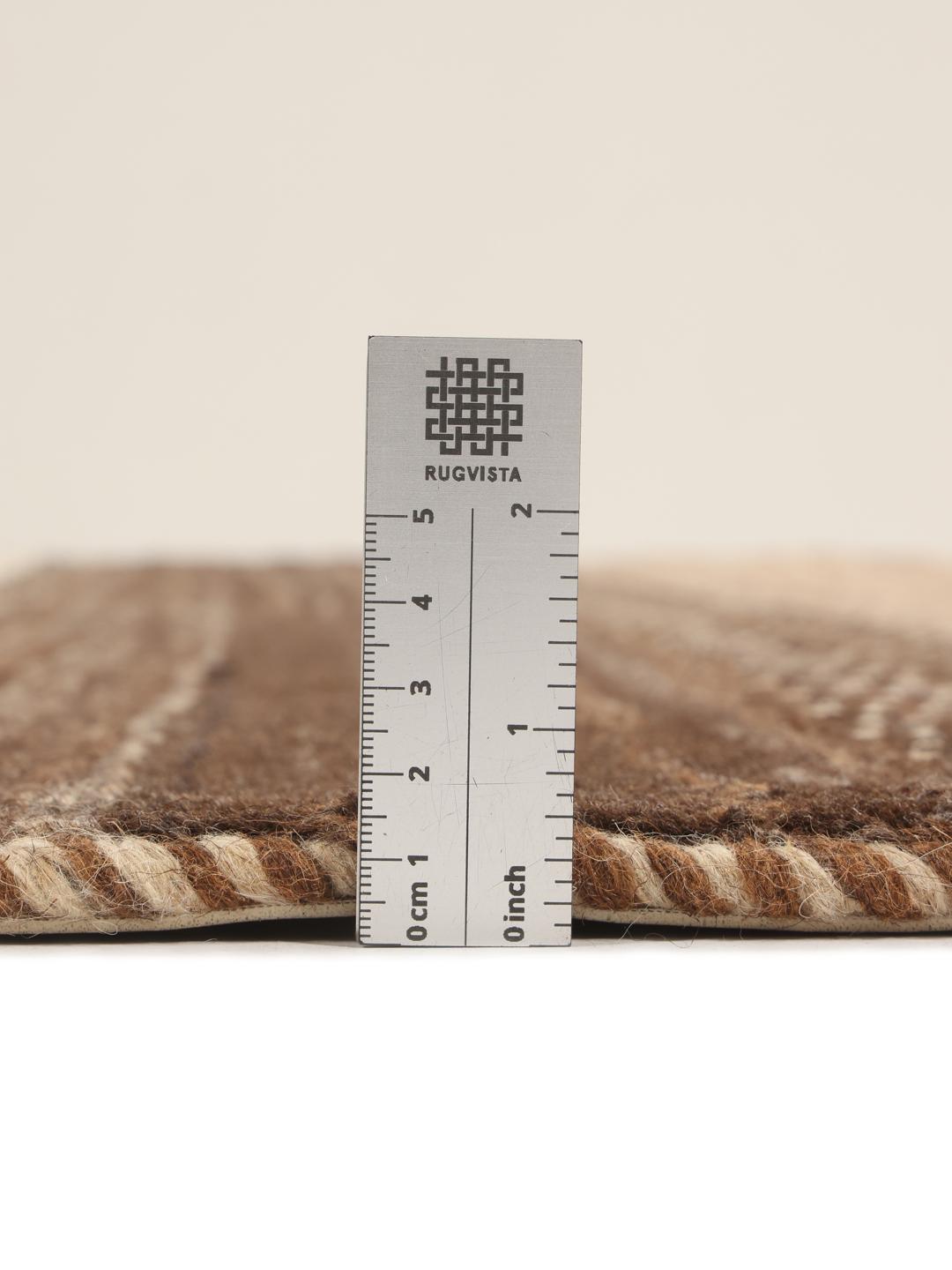 Gabbeh Fine håndknyttet tæppe fra Mellemøsten i beige og brune striber