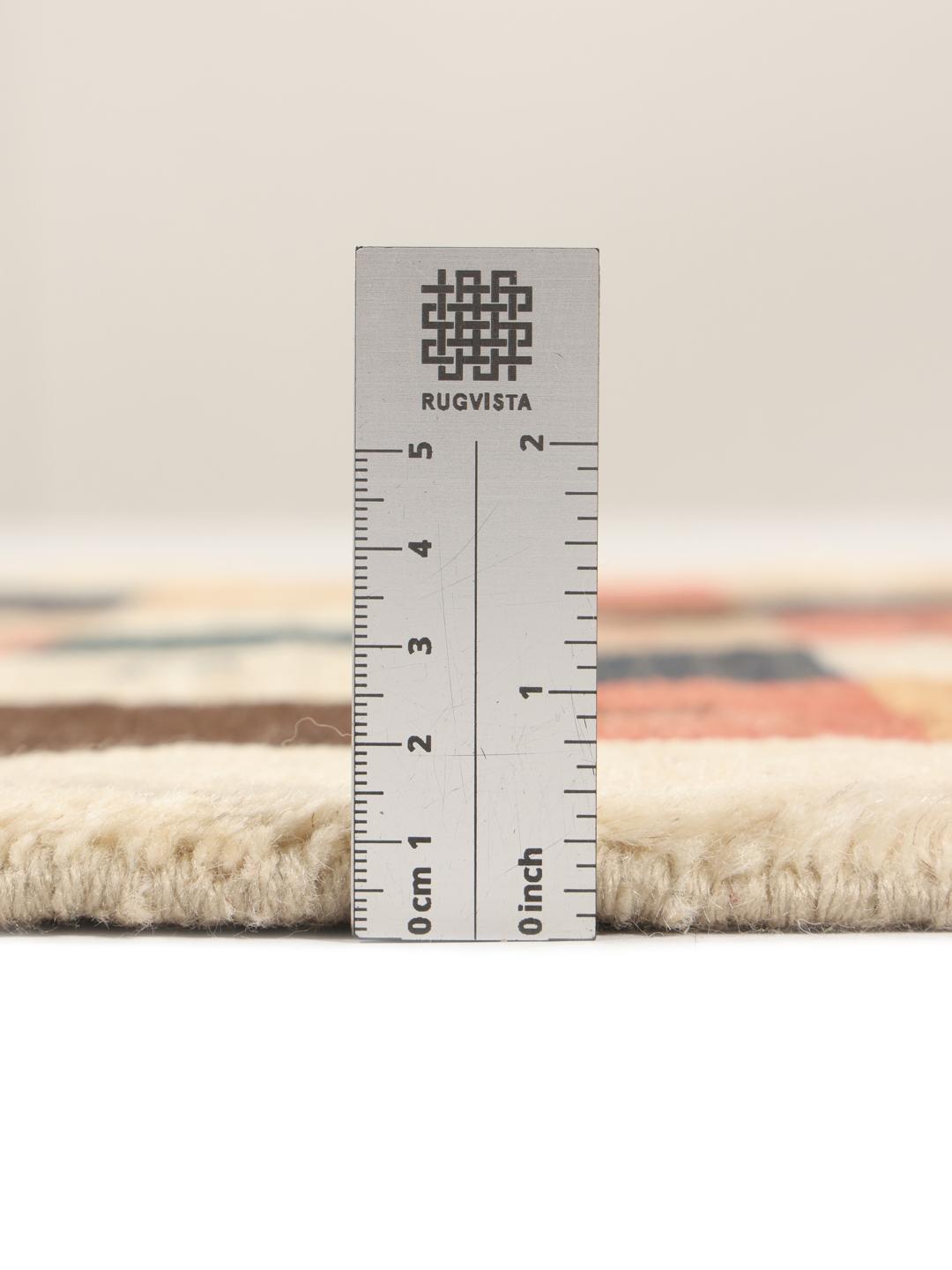 Hand-knotted Gabbeh Fine rug from the Middle East featuring a multicolor checkered pattern