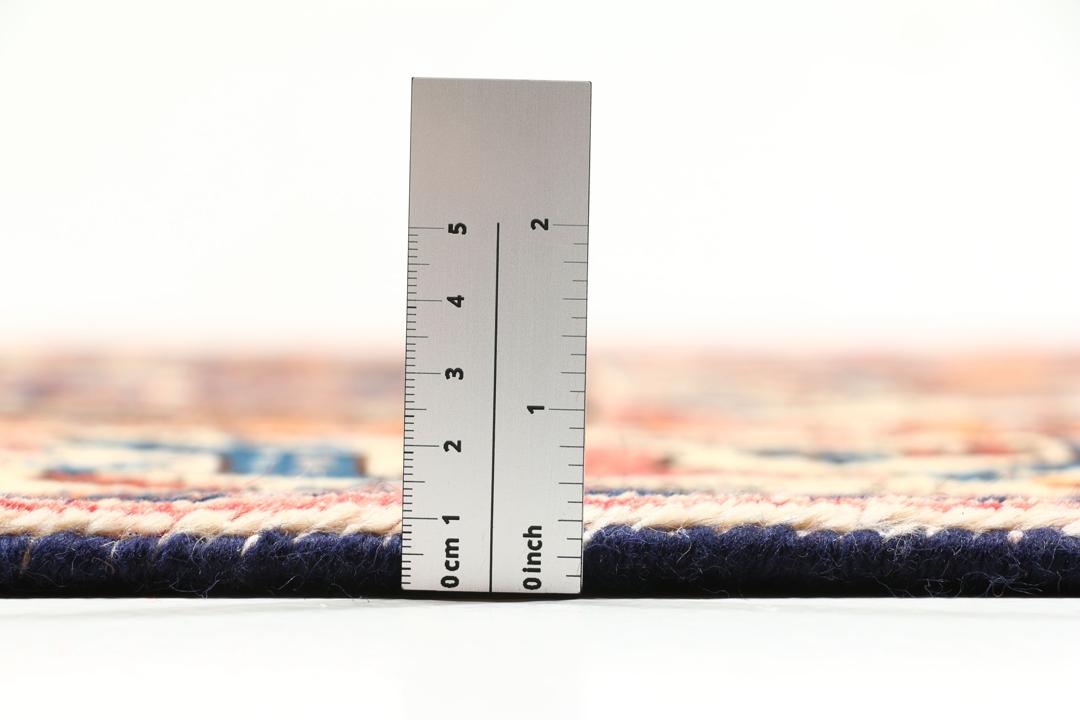 Håndknyttet Bakhtiari-tæppe fra Mellemøsten med et flerfarvet paneldesign
