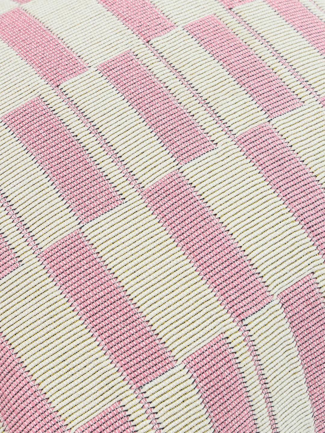 Pino kussenhoes in roze en wit