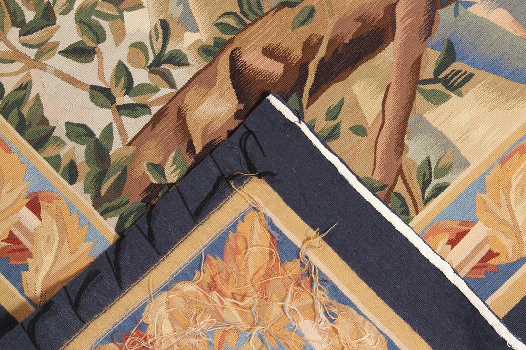 Tapis tissé à la main de style Aubusson provenant de Chine avec une scène historique multicolore