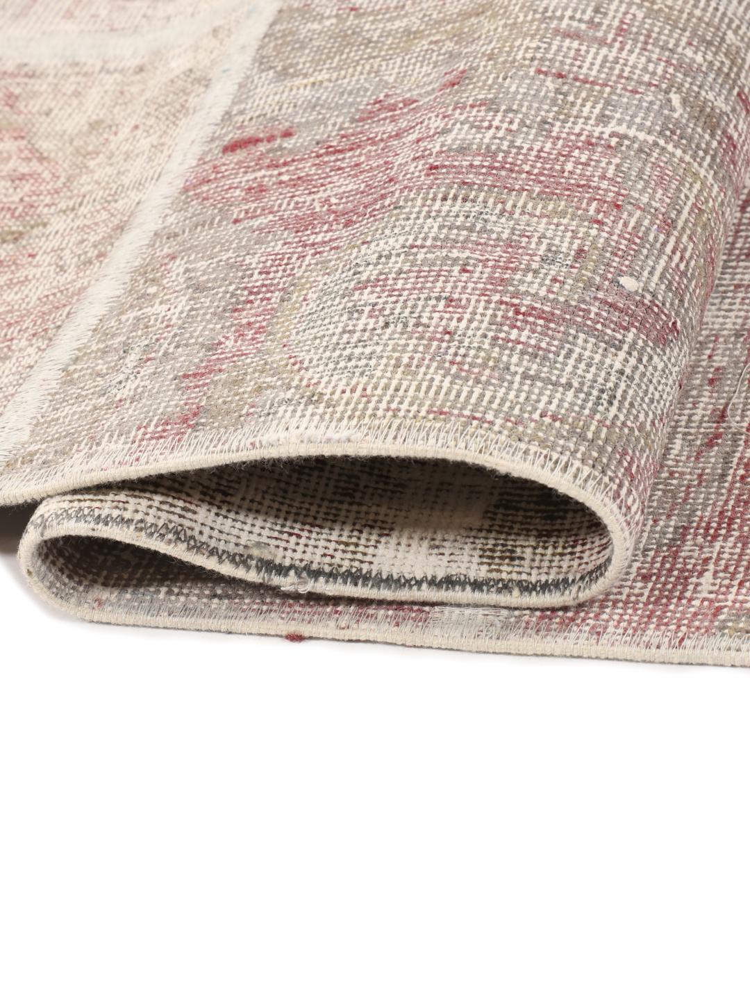 Handgeknoopt patchwork tapijt uit het Midden-Oosten in multicolor wol