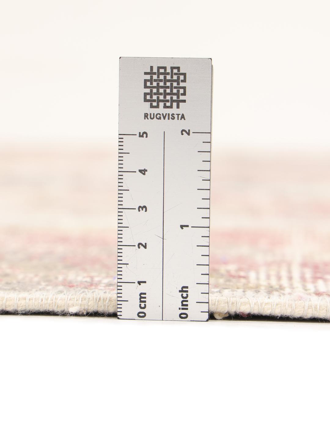 Handgeknoopt patchwork tapijt uit het Midden-Oosten in multicolor wol