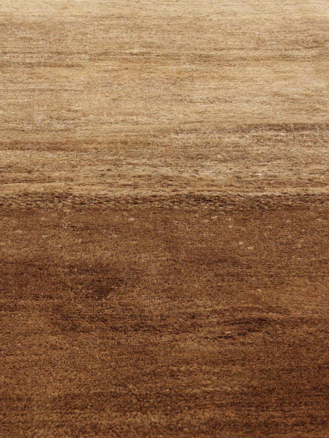 Hand-knotted Gabbeh Fine rug from the Middle East in brown tones