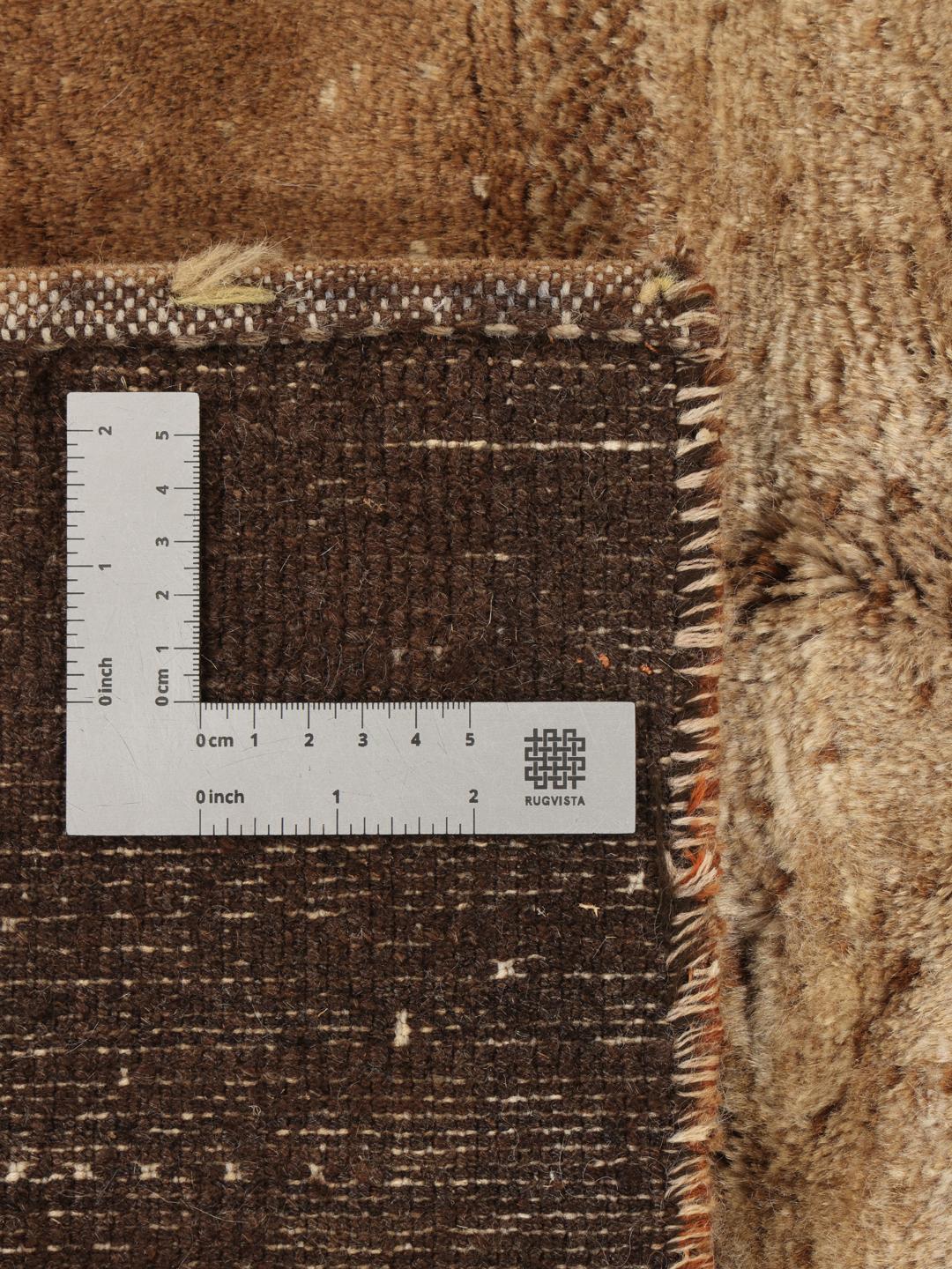 Hand-knotted Gabbeh Fine rug from the Middle East in brown tones
