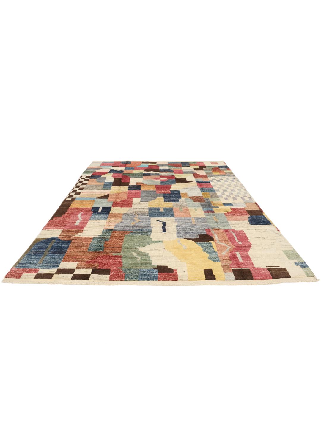 Håndknyttet multicolor berbertæppe fra Afghanistan