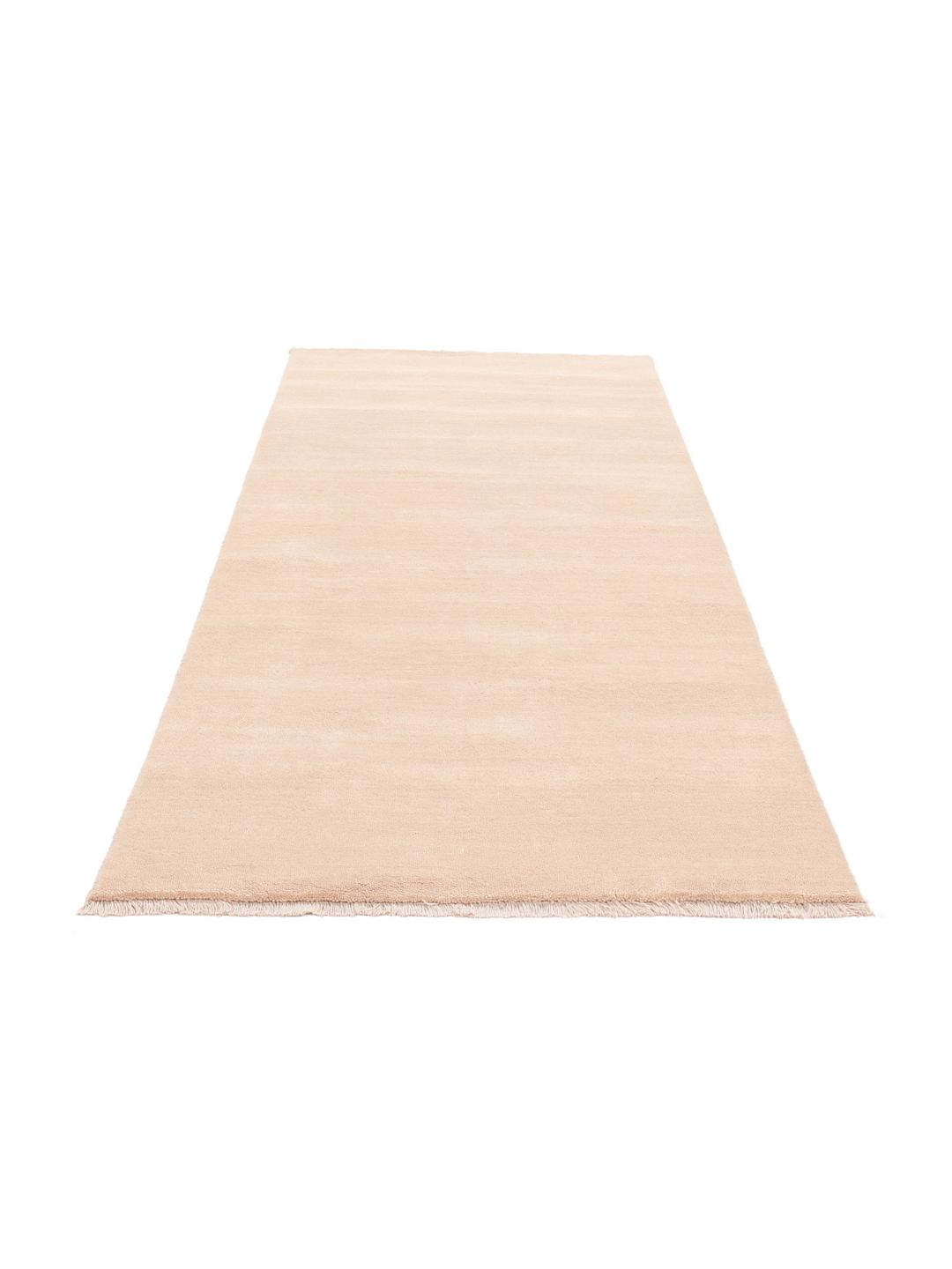 Handloom Fringes lichtroze loper met bijpassende franjes