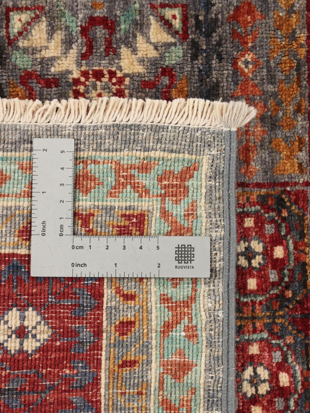 Handgeknoopt Mamluk-tapijt uit Afghanistan in multicolor tinten