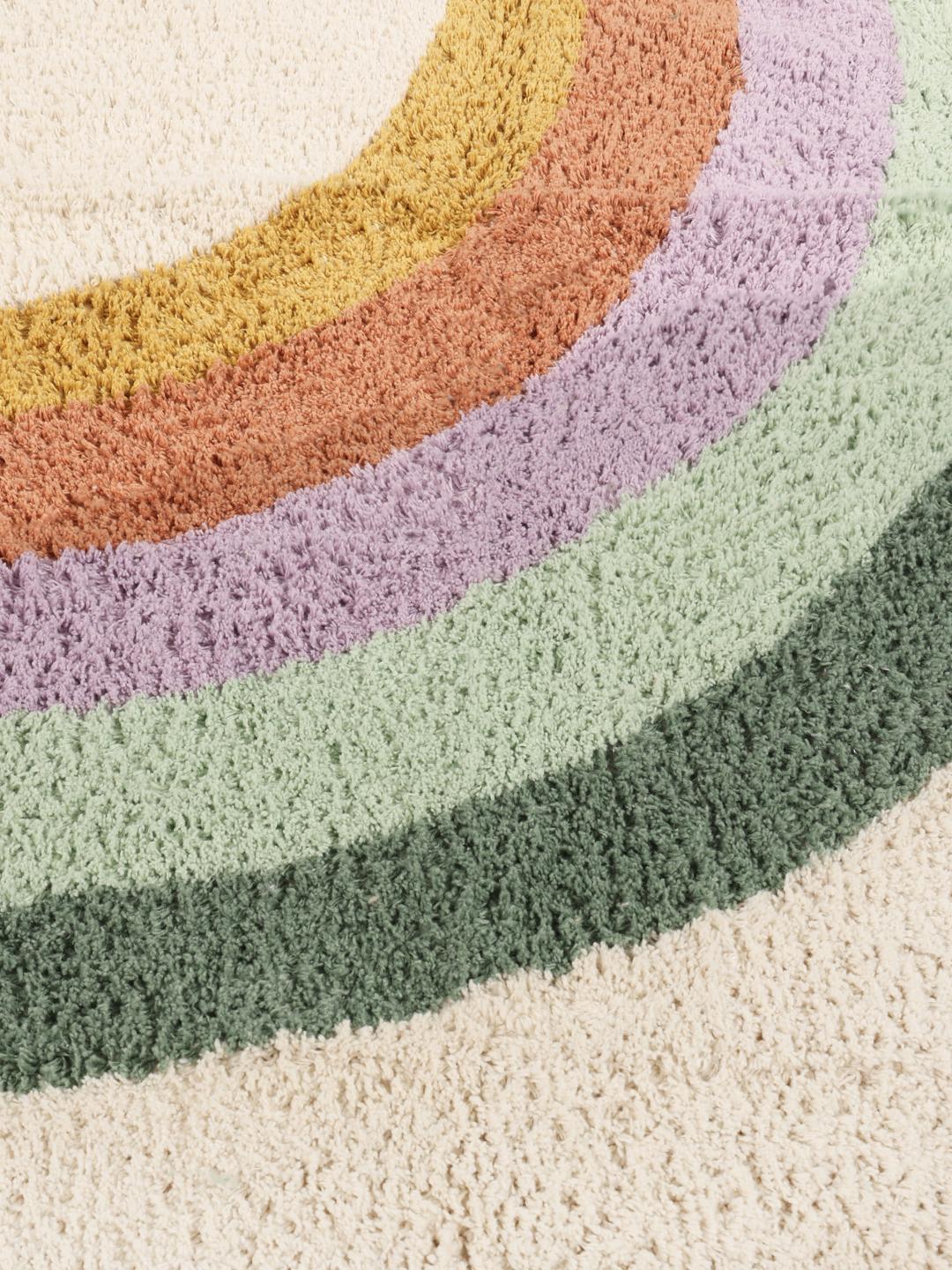 Multicolour tapijt met bogen en kwastjes