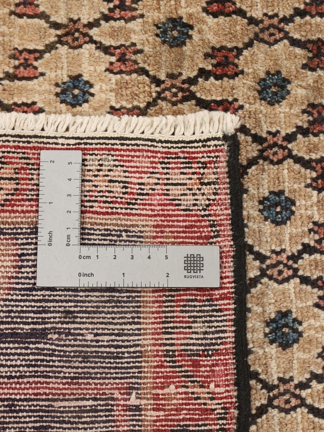 Handgeknoopt Koliai-tapijt uit het Midden-Oosten met een multicolor geometrisch patroon
