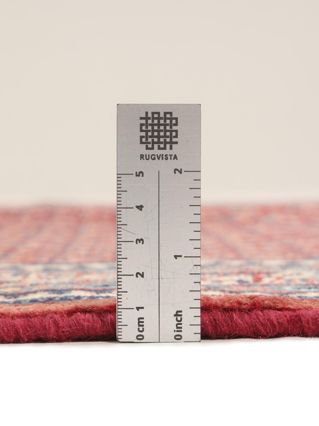 Hand-knotted Sarough Mir rug with an intricate red pattern from the Middle East