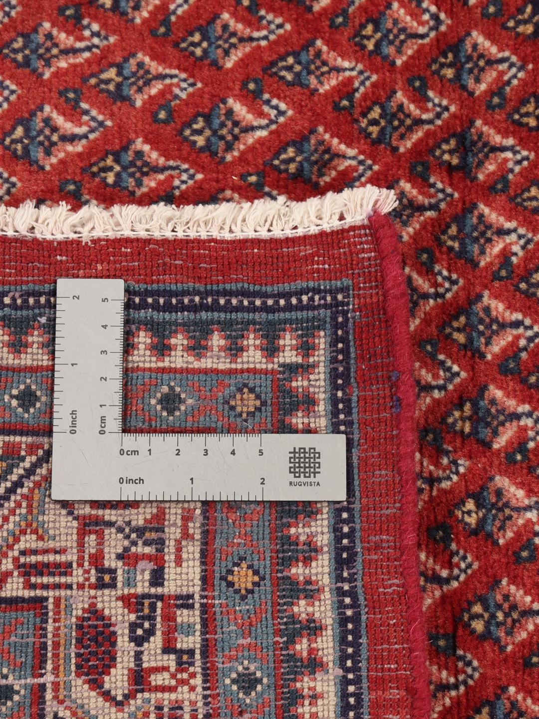 Hand-knotted Sarough Mir rug with an intricate red pattern from the Middle East
