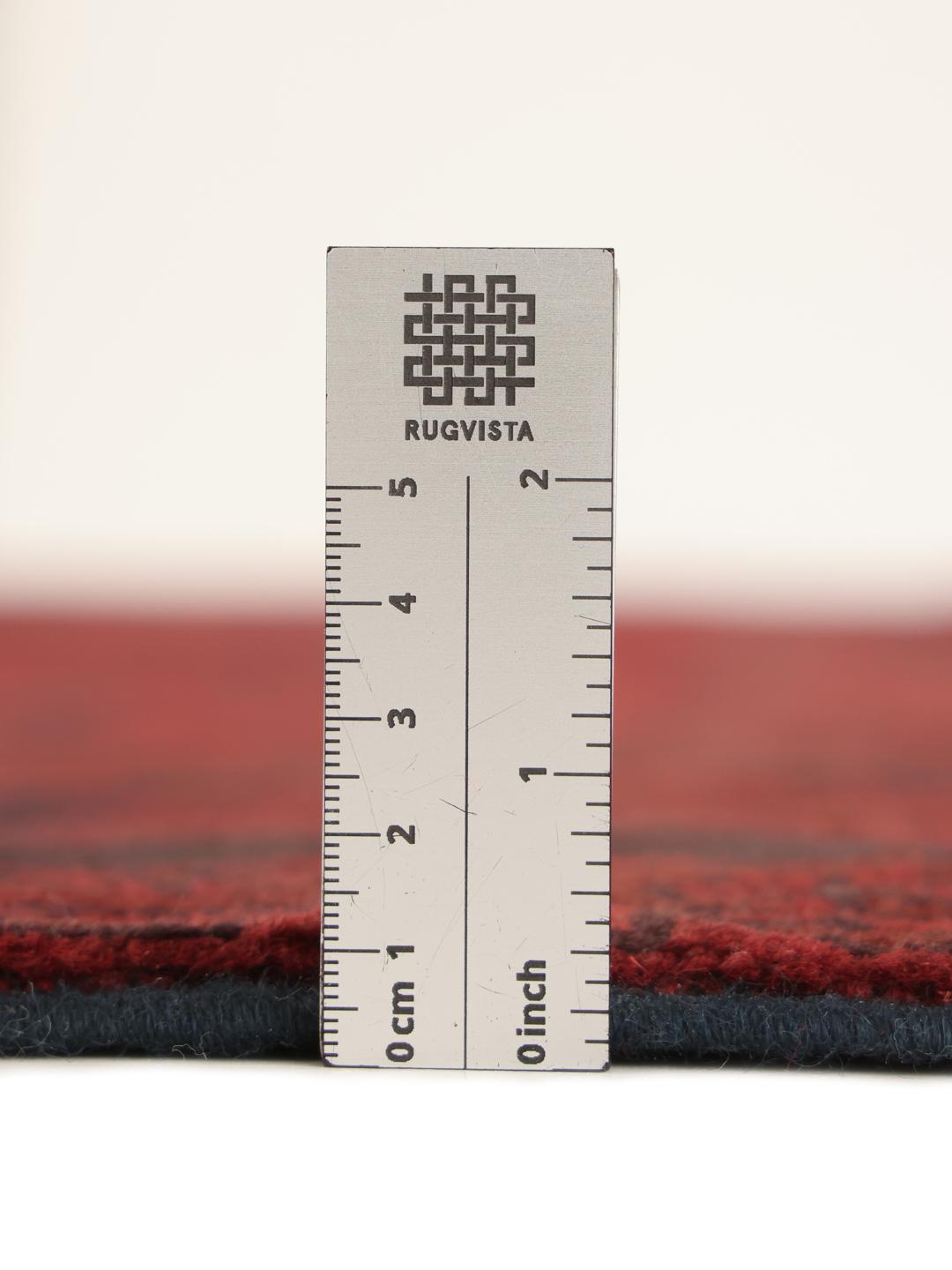 Afghan Khal Mohammadi rug from Afghanistan in deep red and black colours