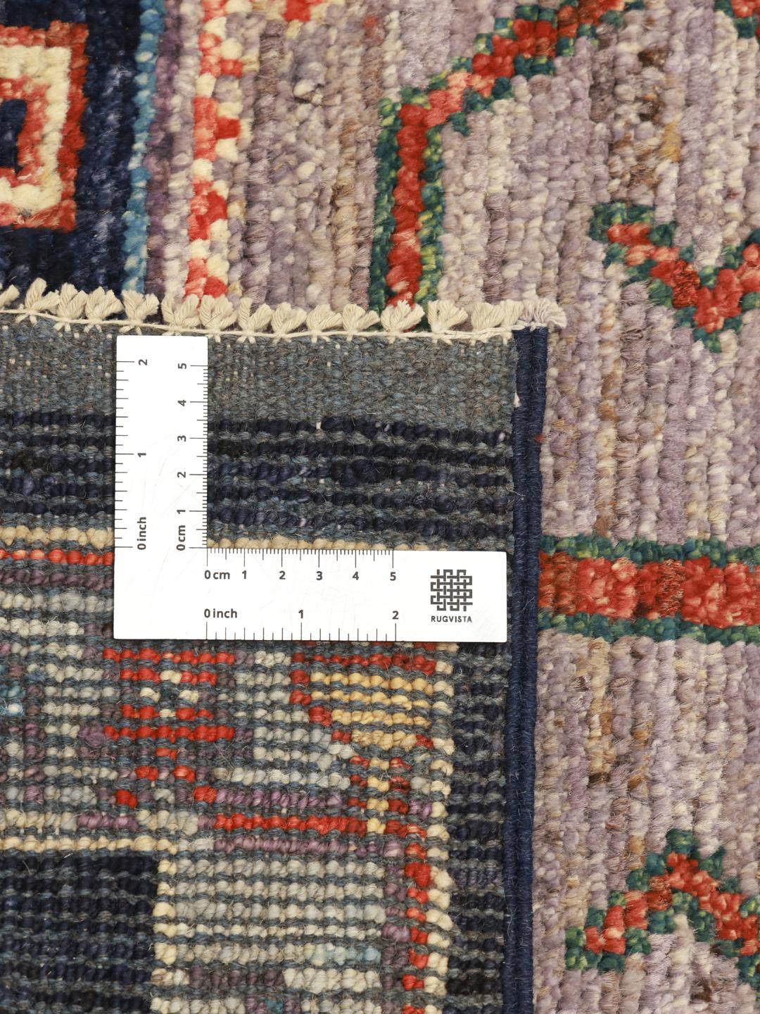Handgeknüpfter Kazak Läufer aus Afghanistan mit mehrfarbigen geometrischen Mustern
