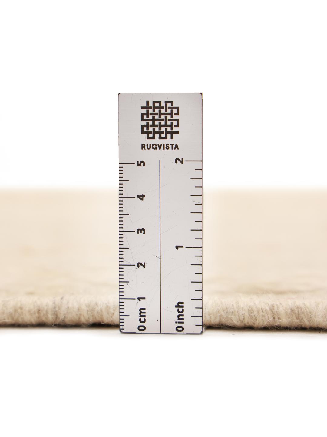 Handgeknoopt Berber-stijl tapijt uit Afghanistan in beige met minimalistische lijnen