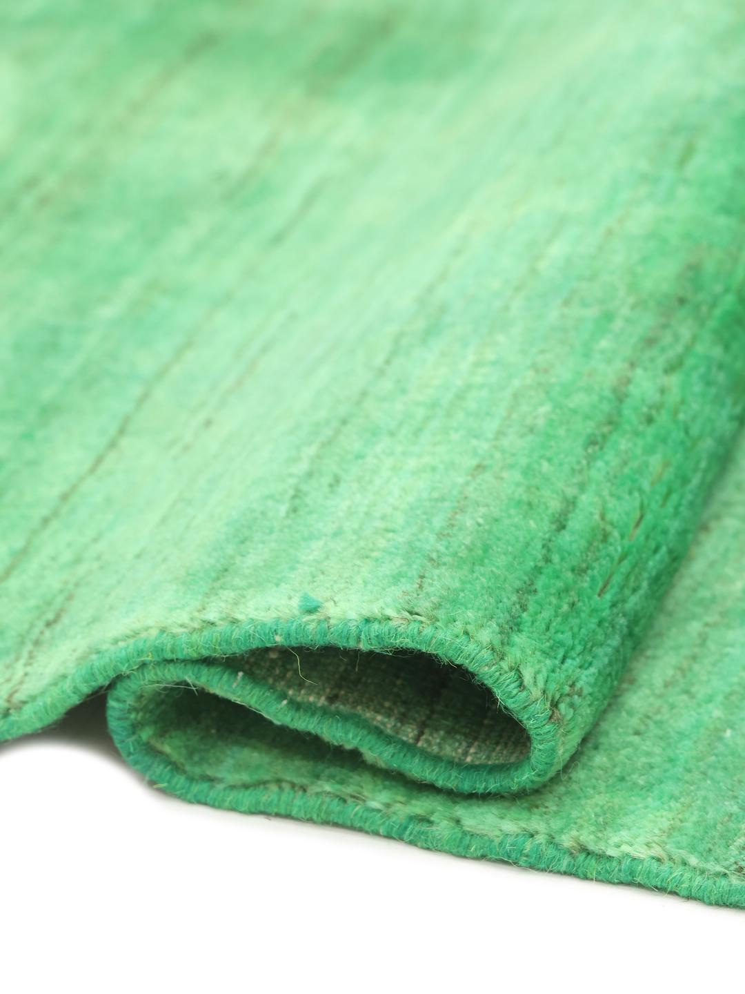 Handgeknoopt groen Gabbeh Fine tapijt uit het Midden-Oosten
