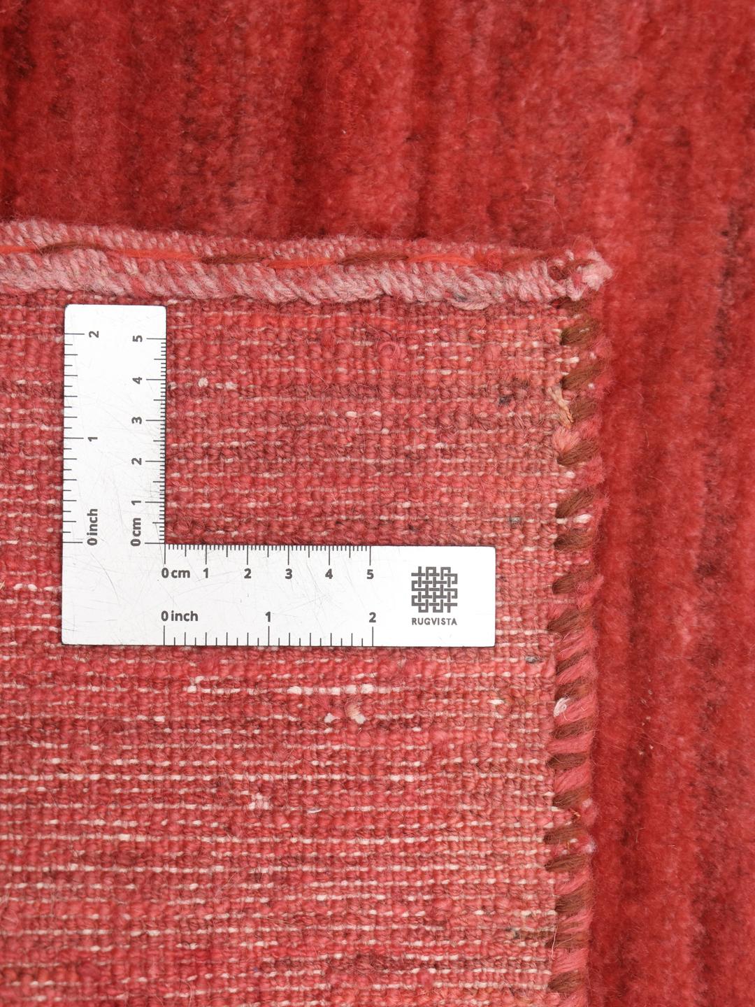 Handgeknoopt rood Gabbeh-tapijt uit het Midden-Oosten