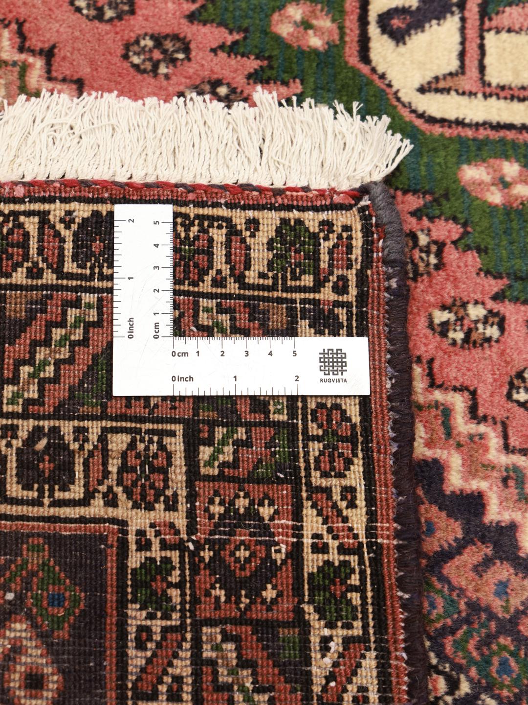 Handgeknoopt Afshar Shahre Babak tapijt met geometrische medaillonmotieven in veelkleurige tinten