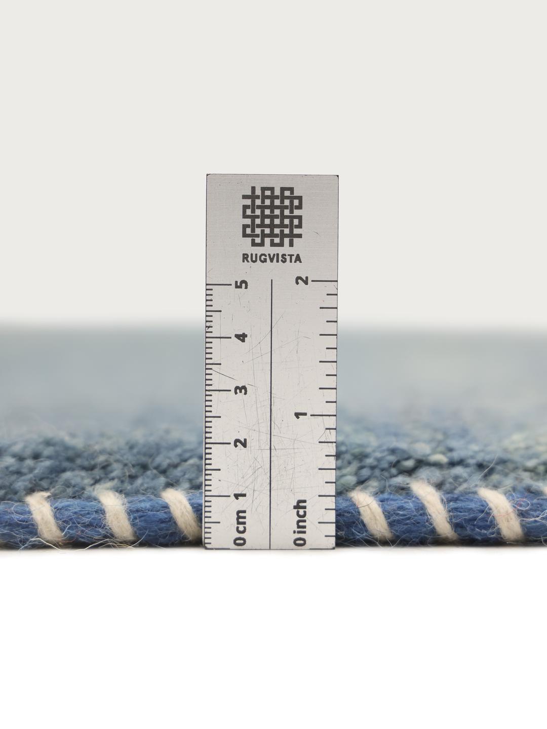 Handgeknoopt Gabbeh Fine tapijt uit het Midden-Oosten in een rustgevende blauwe tint