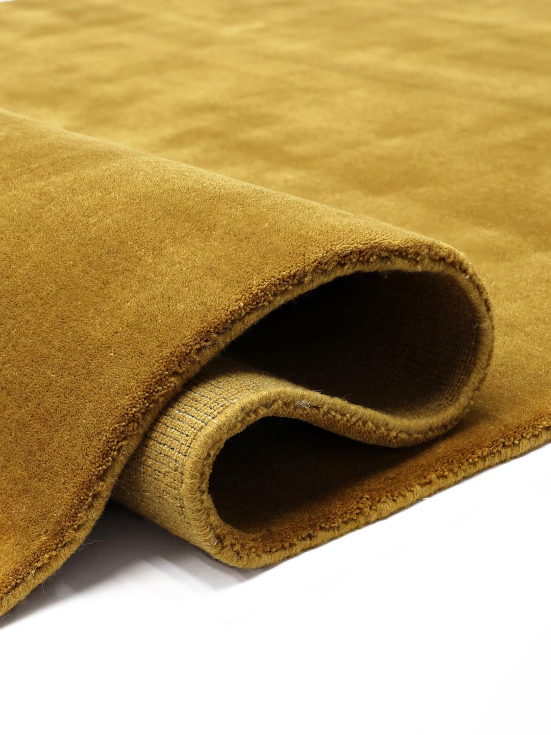 Velvet Rag Rug Rugvista premium - Handloom Velvet - Gold 200 x 300 cm Wool Rug - Rugvista