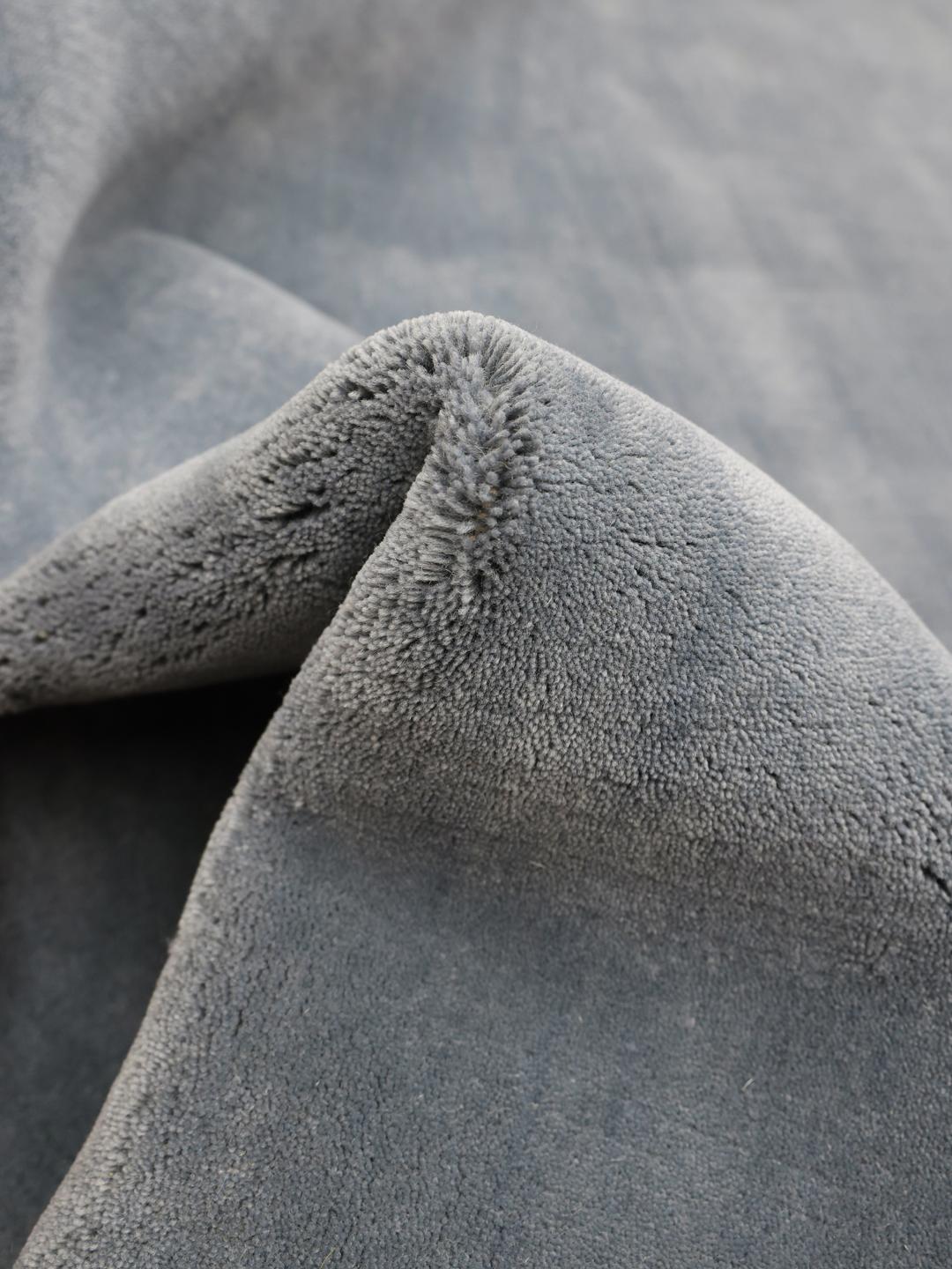 Rugvista premium - Handloom Velvet - Blue, Round Ø 200 cm Wool Rug ...