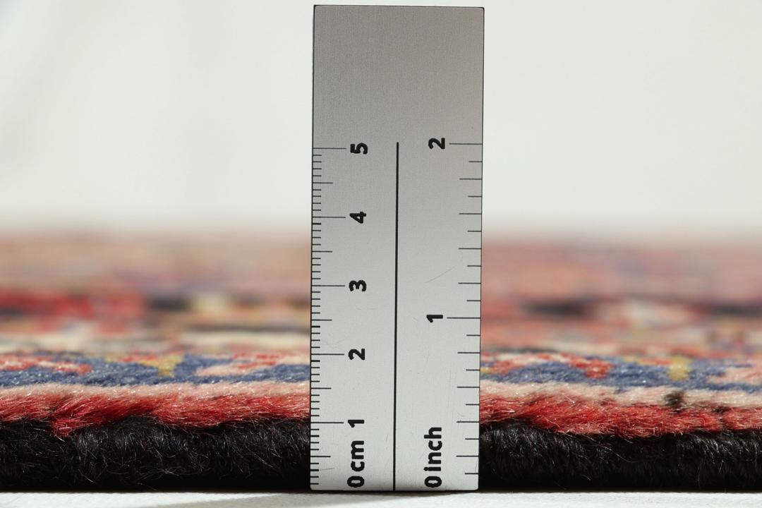 Handgeknoopt Bakhtiar-tapijt uit het Midden-Oosten in blauw en rood