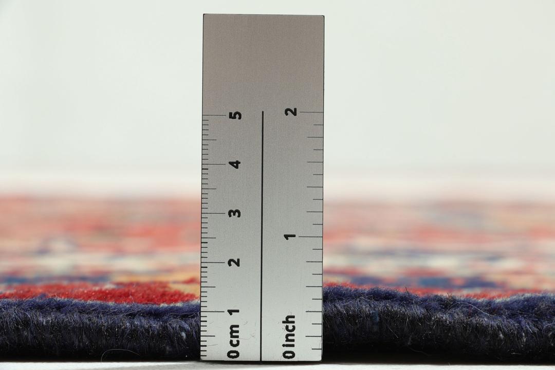 Hand-knotted red Hamadan runner with traditional floral motifs