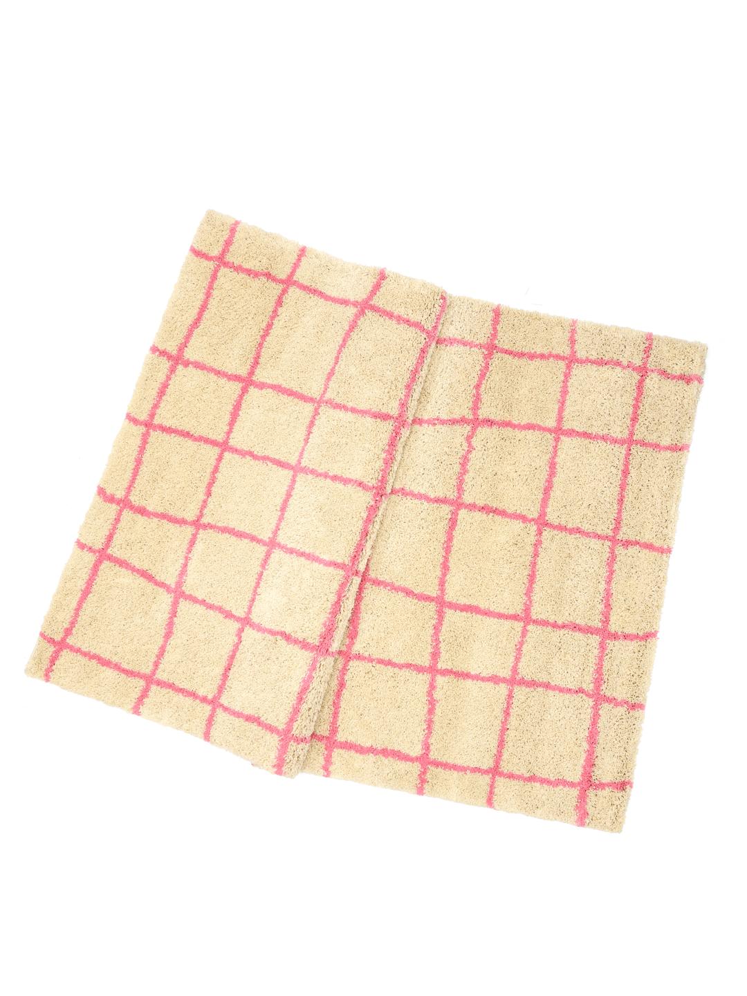 Grid Beige and Pink Rug - Rugvista