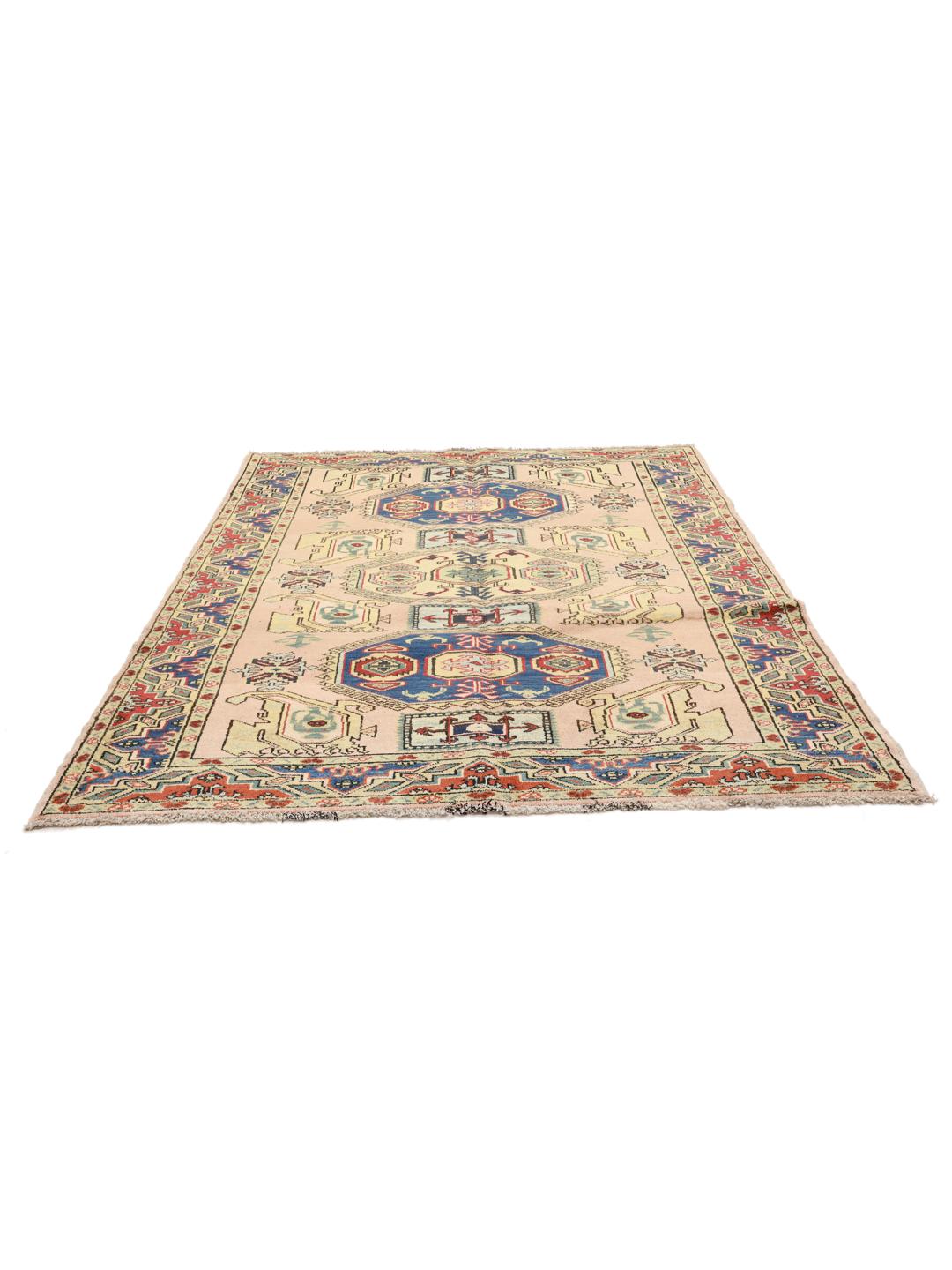 Hand-knotted Hamadan rug from the Middle East with a multicolor geometric design