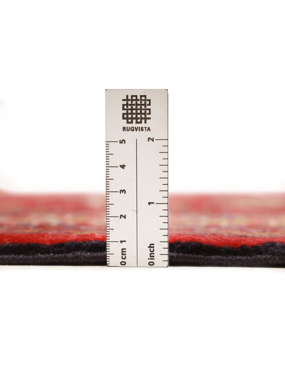 Hand-knotted Turkaman runner from the Middle East in deep red