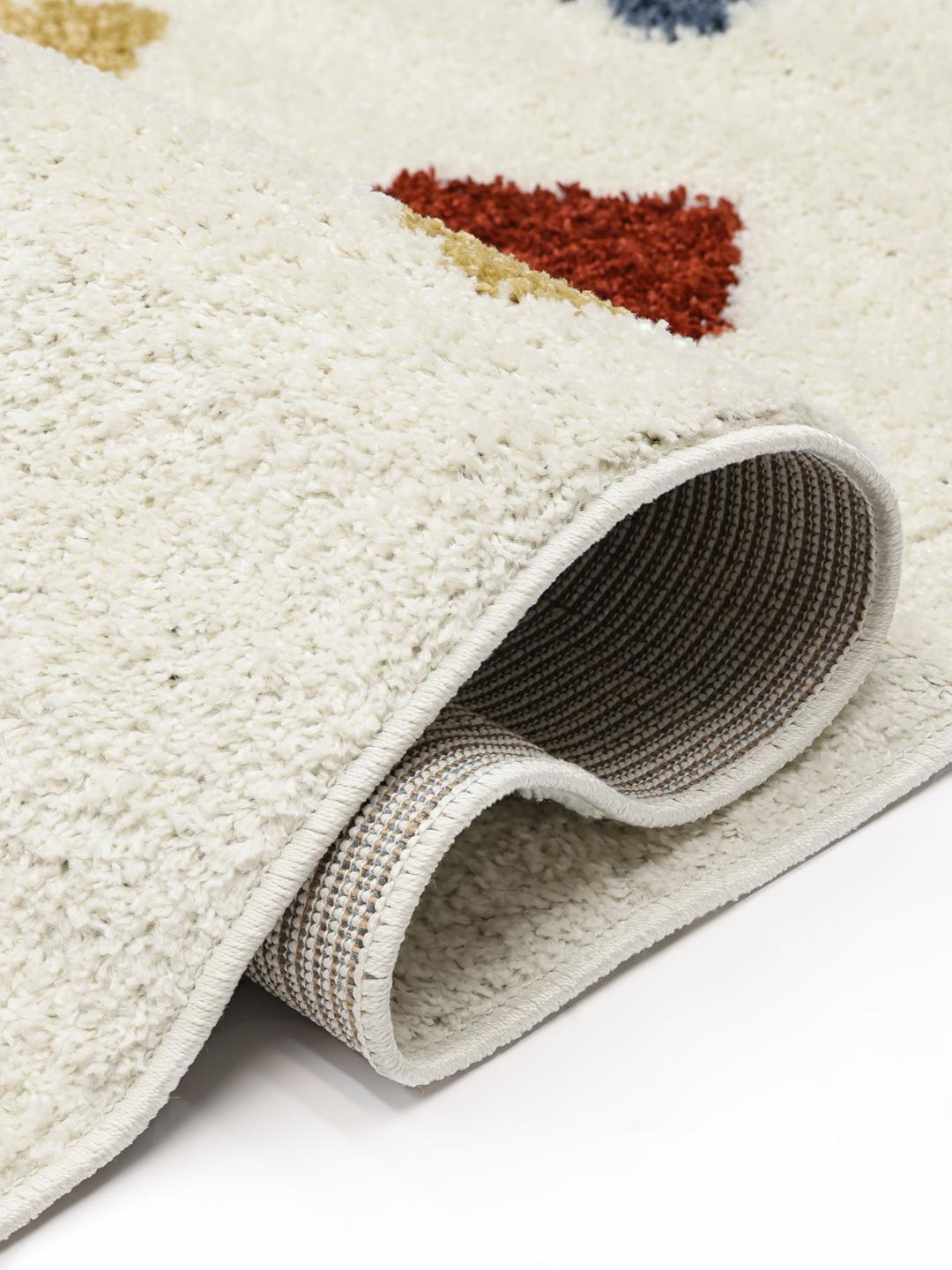 Tapis Heartbeat blanc et multicolore avec motifs cœurs