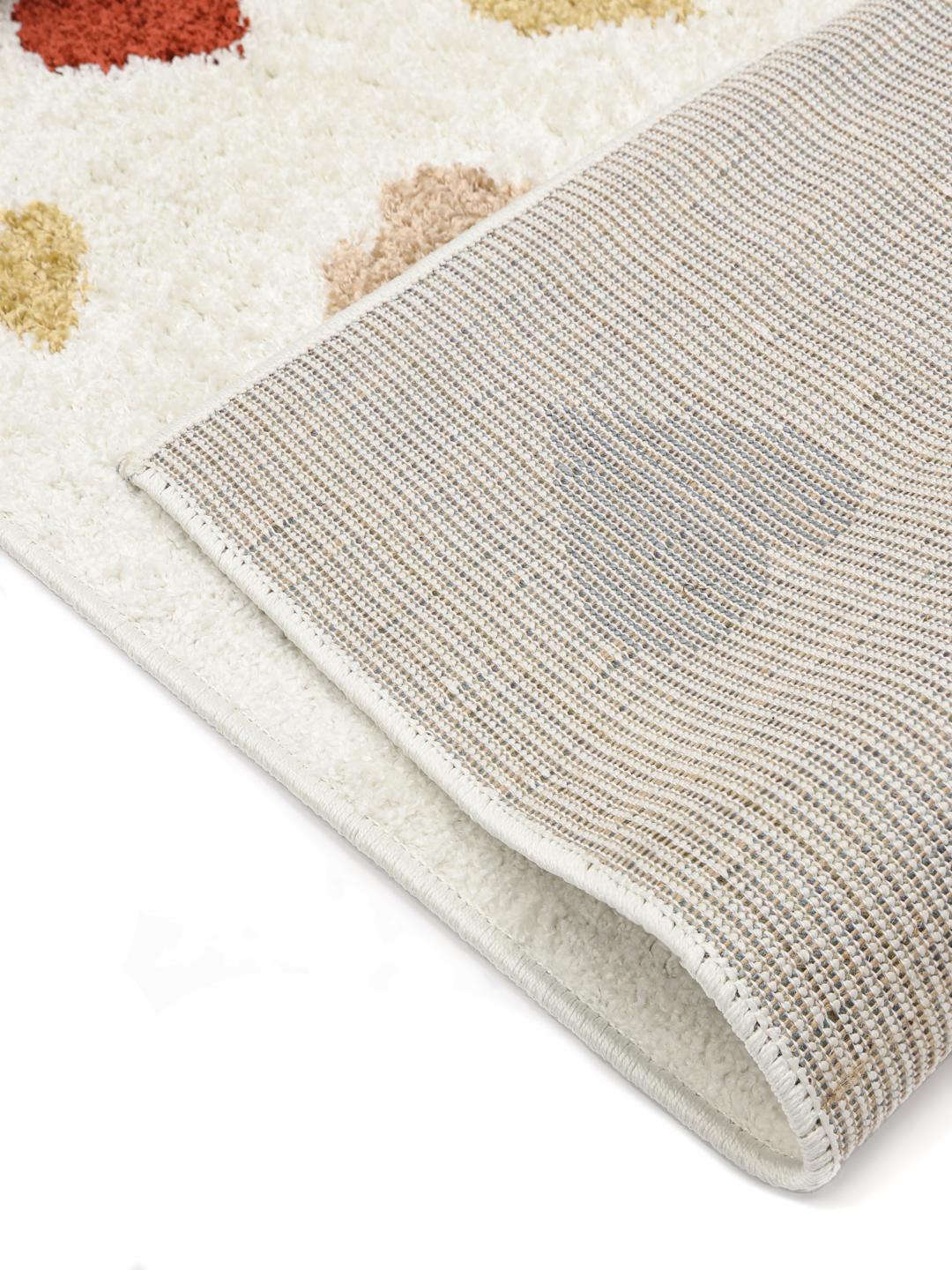 Tapis Heartbeat blanc et multicolore avec motifs cœurs