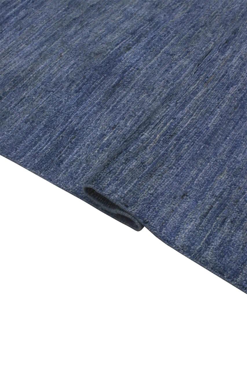 Tapis Gabbeh Modern noué à la main originaire d'Afghanistan en bleu