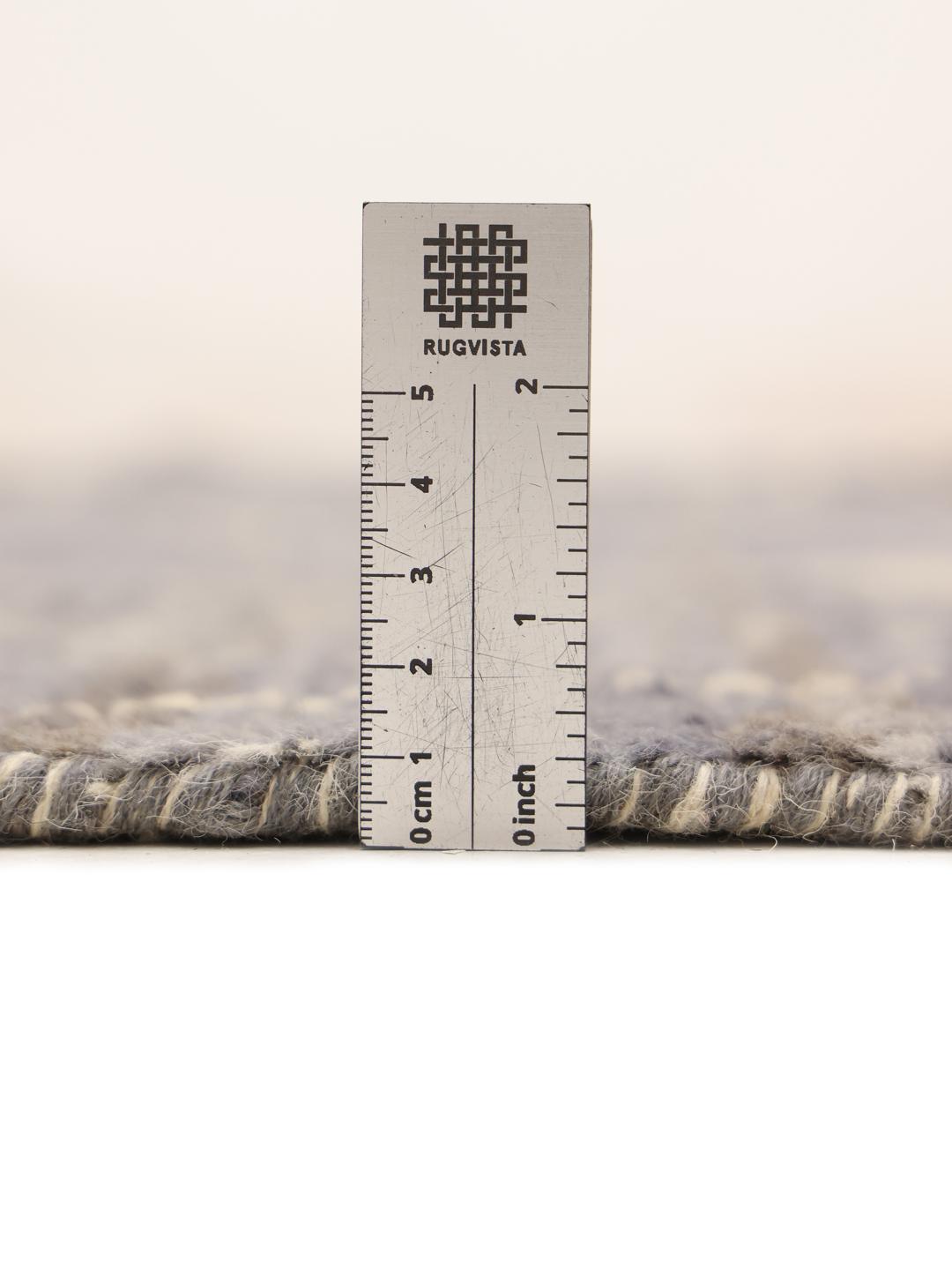 Hand-knotted Afghan rug in shades of blue and grey with a geometric diamond pattern