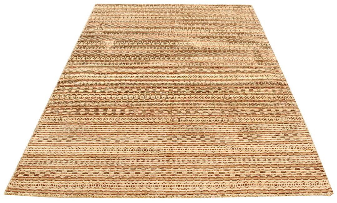 Handgeknoopt Gabbeh Modern tapijt uit Afghanistan in beige tinten