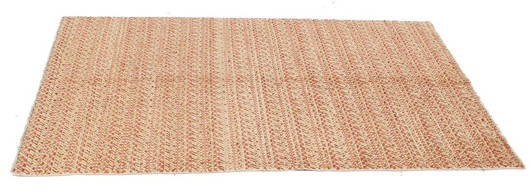 Handgeknoopt Afghaans Gabbeh-tapijt in rode en beige tinten