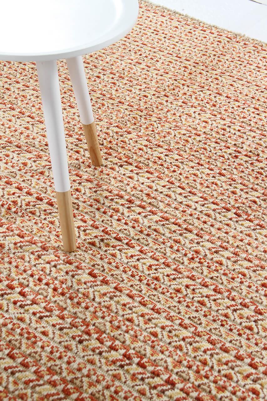 Handgeknoopt Afghaans Gabbeh-tapijt in rode en beige tinten