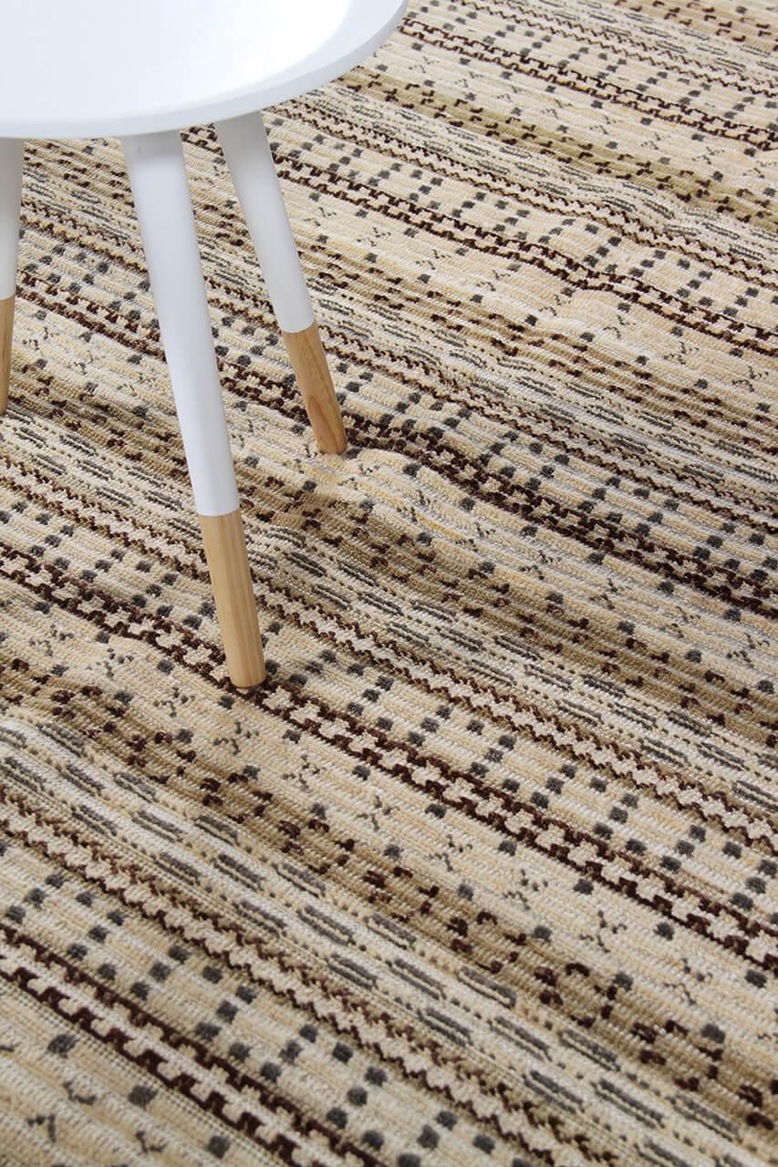 Handgeknoopt Gabbeh Modern tapijt uit Afghanistan met beige en grijze geometrische patronen