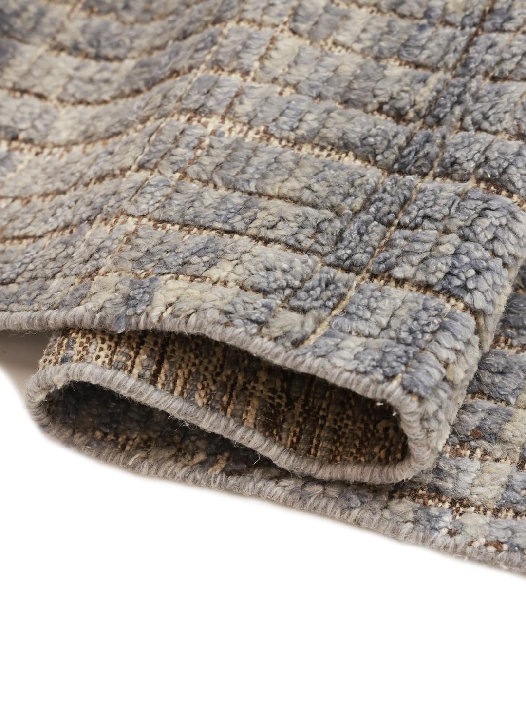 Berber Style hand-knotted rug from Afghanistan in grey tones