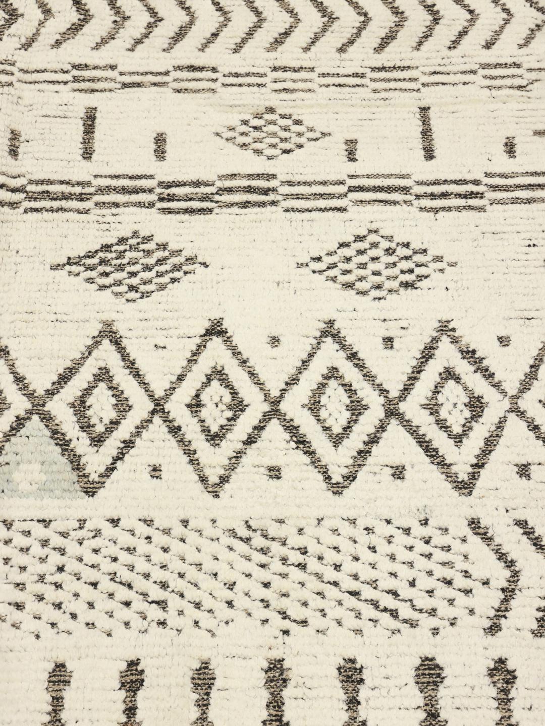 Hand-knotted Berber Style rug from Afghanistan in beige with geometric patterns