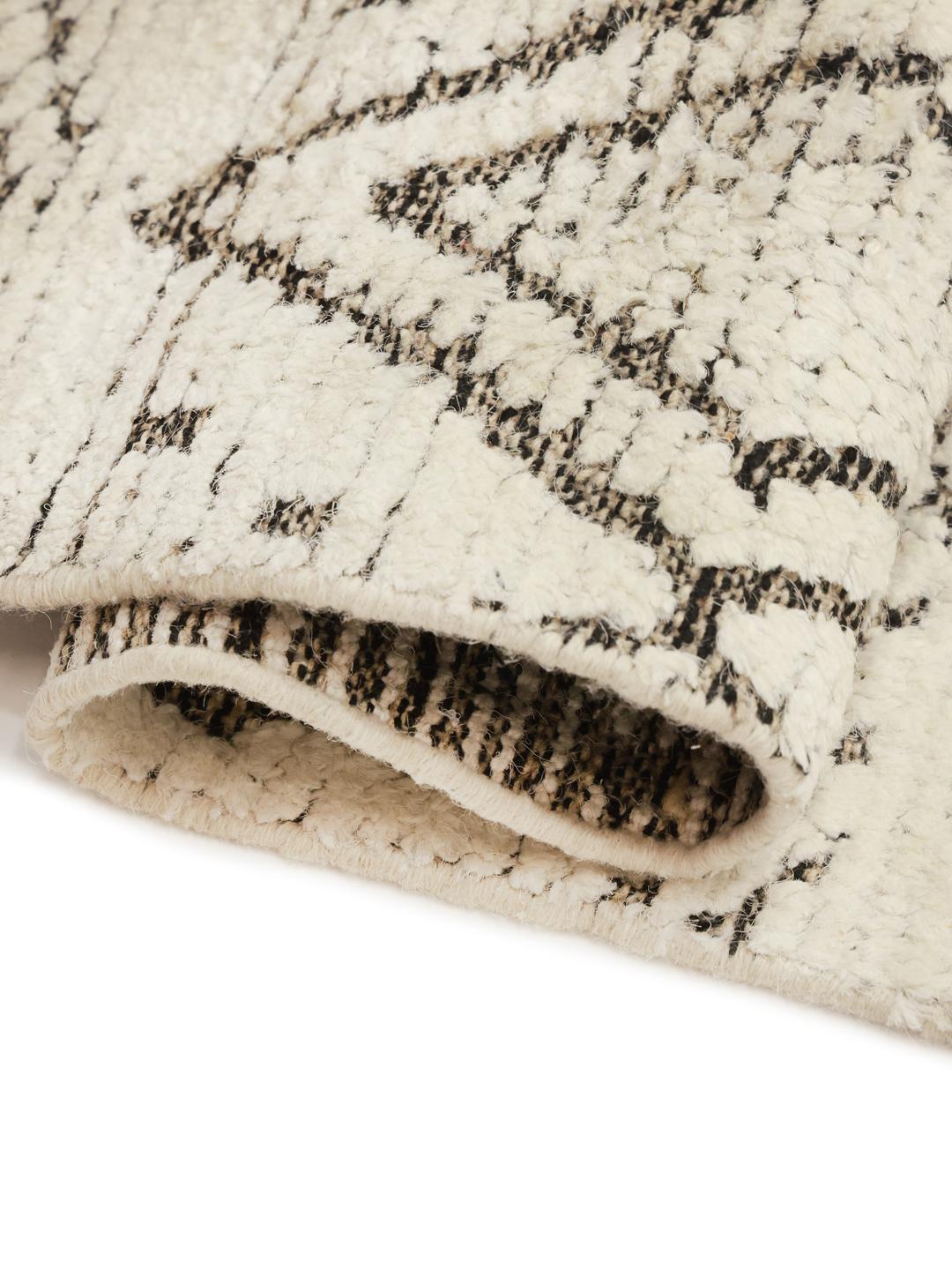 Hand-knotted Berber Style rug from Afghanistan in beige with geometric patterns