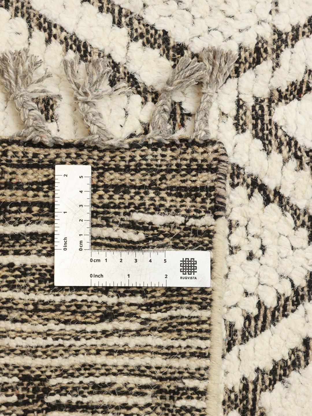 Hand-knotted Berber Style rug from Afghanistan in beige with geometric patterns