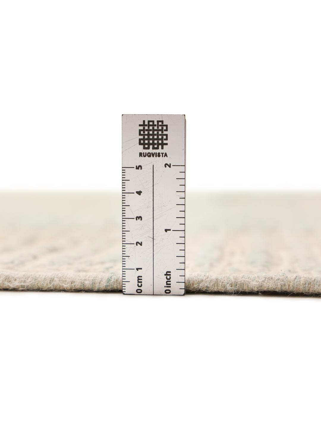 Hand-knotted Berber style rug from Afghanistan in beige and light blue tones