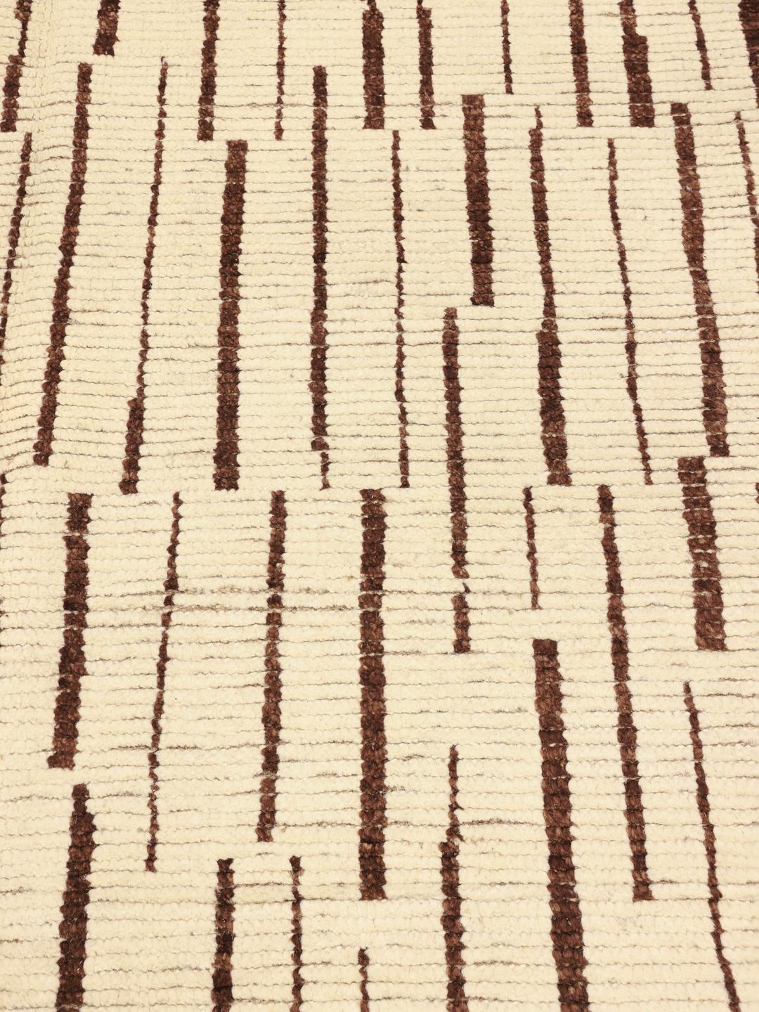 Handgeknoopt tapijt in Berberstijl uit Afghanistan in beige en bruin