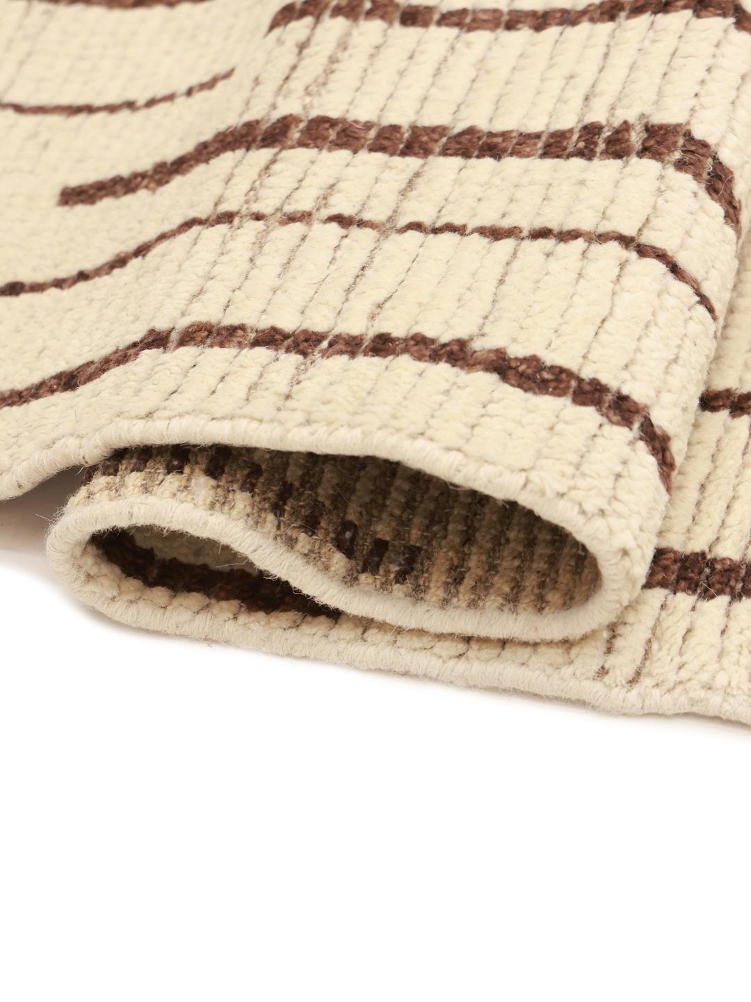 Handgeknoopt tapijt in Berberstijl uit Afghanistan in beige en bruin