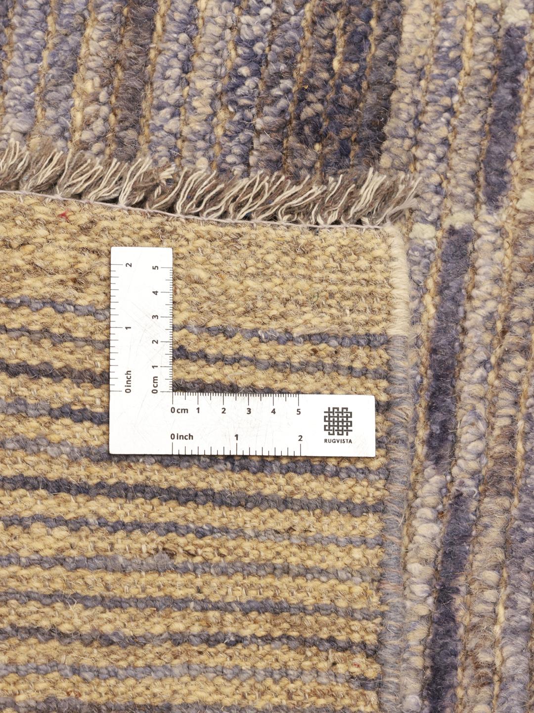 Handgeknoopt tapijt in Berberstijl uit Afghanistan in grijs met geometrische motieven